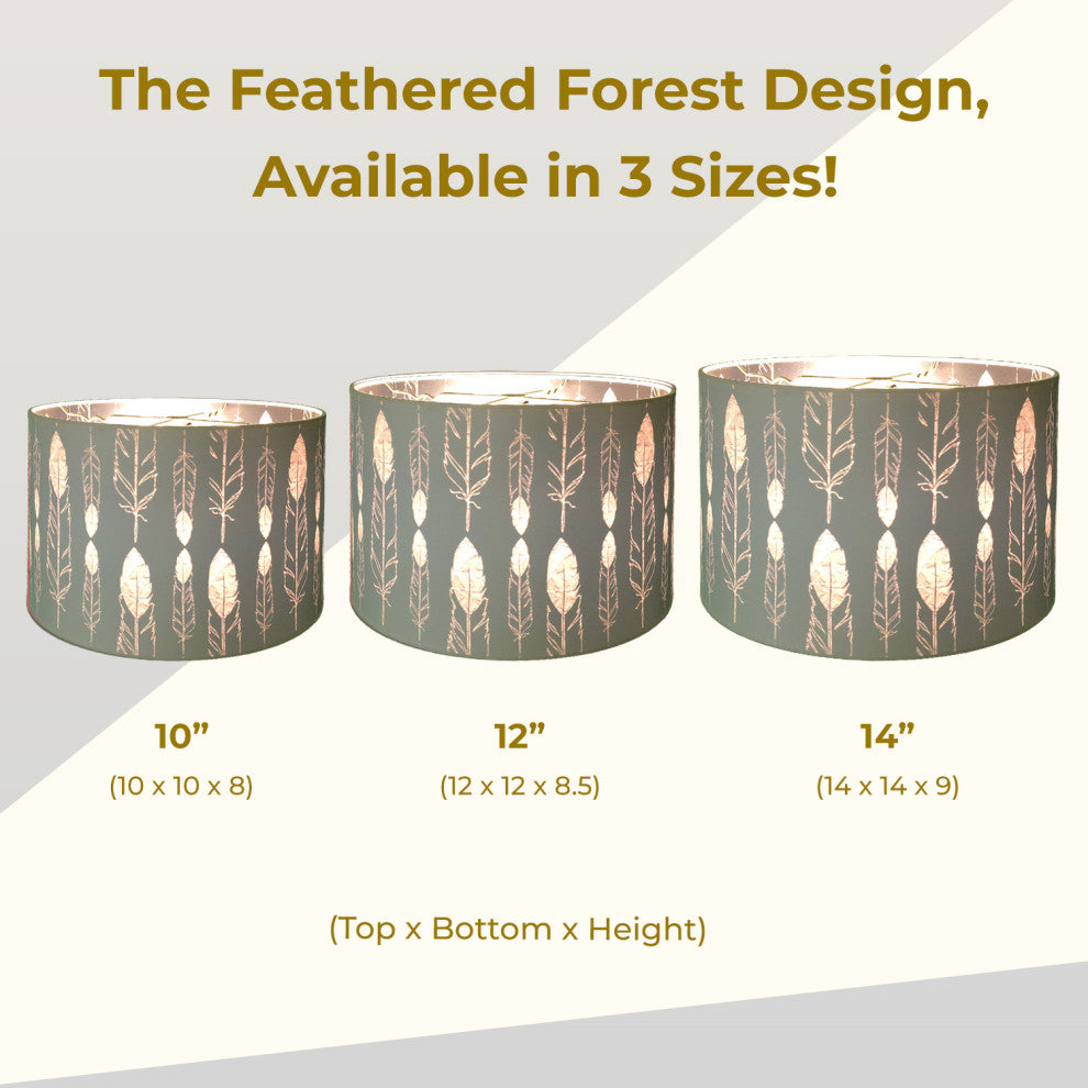Royal Designs Modern Trendy Decorative 2-Sided Silhouette Hardback Lampshade, Fe