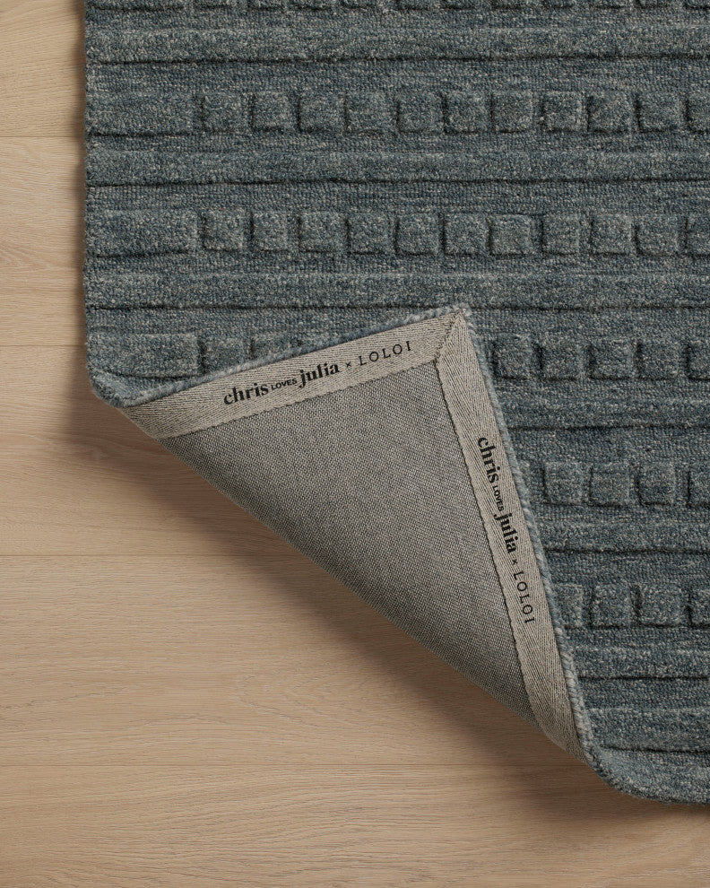 Chris Loves Julia x Loloi Bradley Teal 18" x 18" Sample Rug