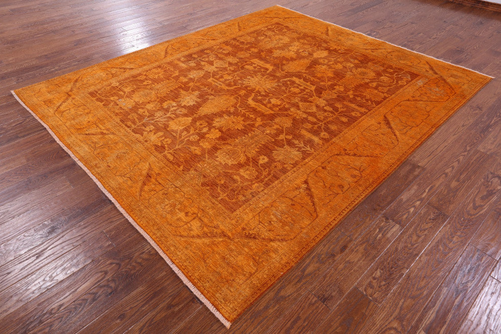 Hand Knotted Overdyed Full Pile Rug 8' 2" X 9' 7" - HR6475