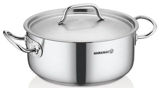Korkmaz Stainless Steel Low Casserole-26.5 Quart, a2743