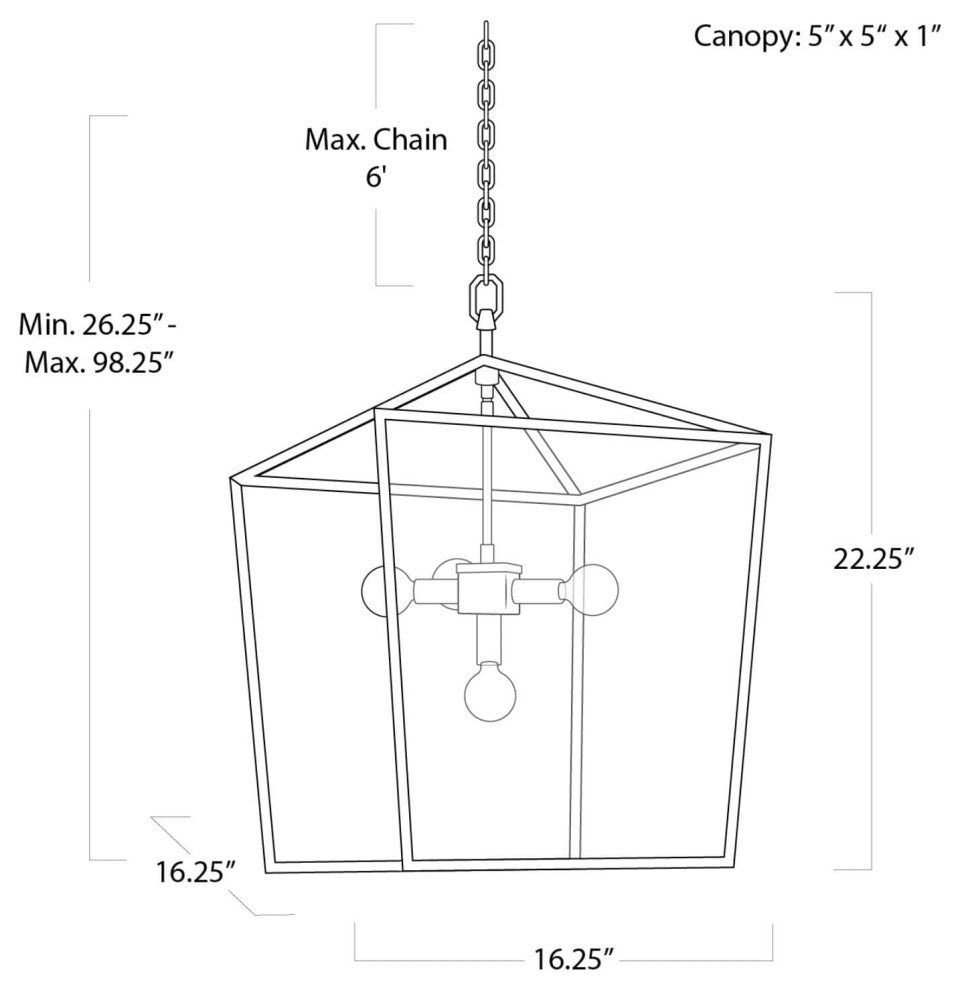 Camden Lantern (Natural Brass)