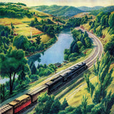 "Train Trip" Painting Print on Wrapped Canvas
