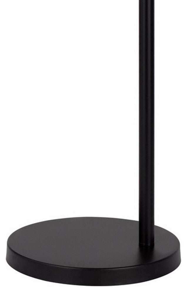 61 Inch Modern Floor Lamp, Hanging Mesh Shade, Metal Base, Black