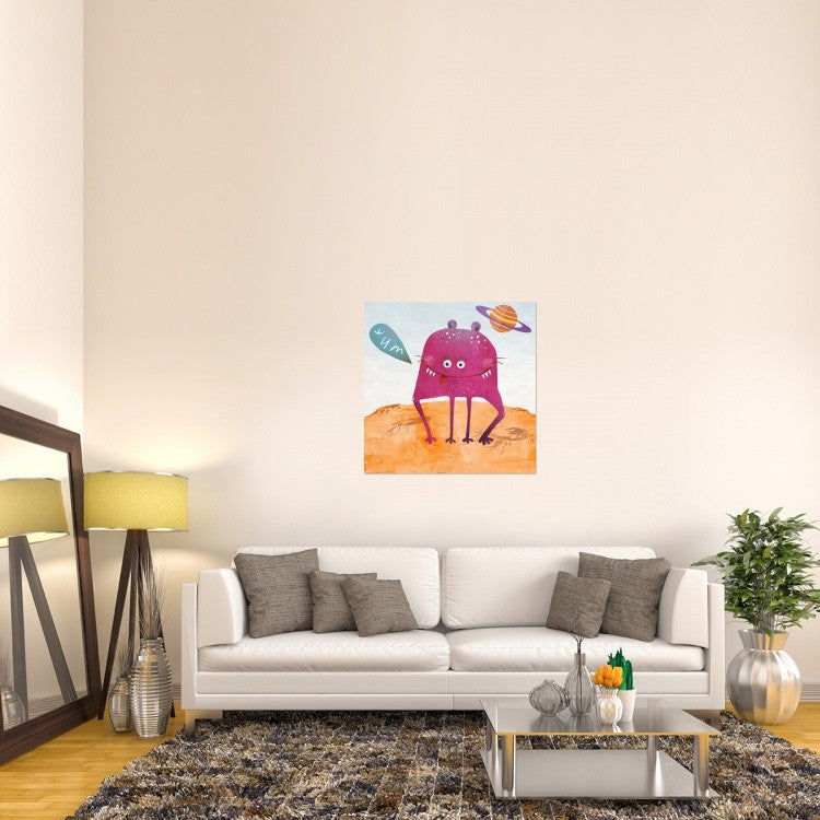 "Alien Friend Number 2" Stretched Canvas Giclee by Skip Teller, 36x36"