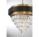 Marquise 4-Light Chandelier, Matte Black With Warm Brass Accents