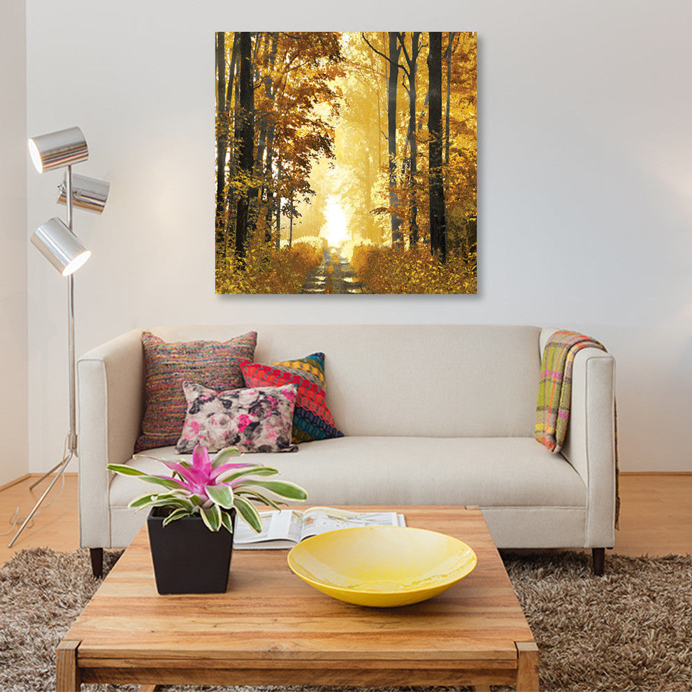 "Sunlit Forest I" by Derek Scott, Canvas Print, 18"x18"