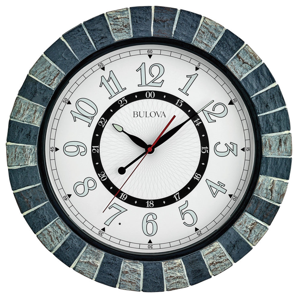 Bulova Clocks C3392 Outdoor, Garden Party lighted dial, patio accessory.