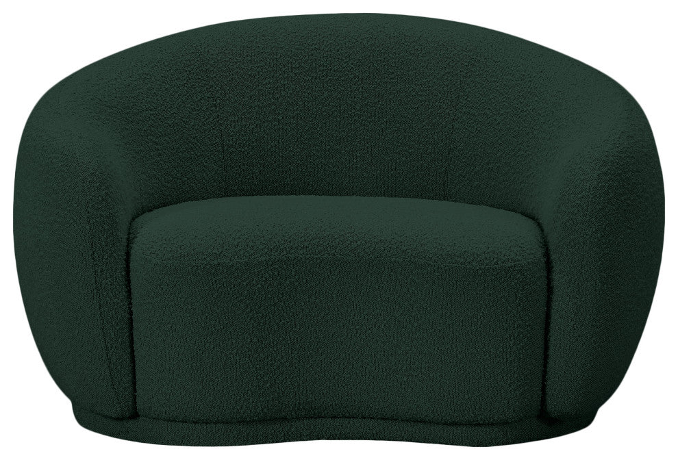 Hyde Boucle Fabric Upholstered, Green, Chair