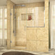 Unidoor Plus 60-60.5"x72" Hinged Shower Door, Chrome