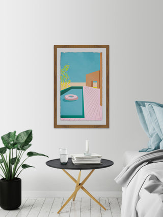 "The Pool" Framed Painting Print, 20"x30"