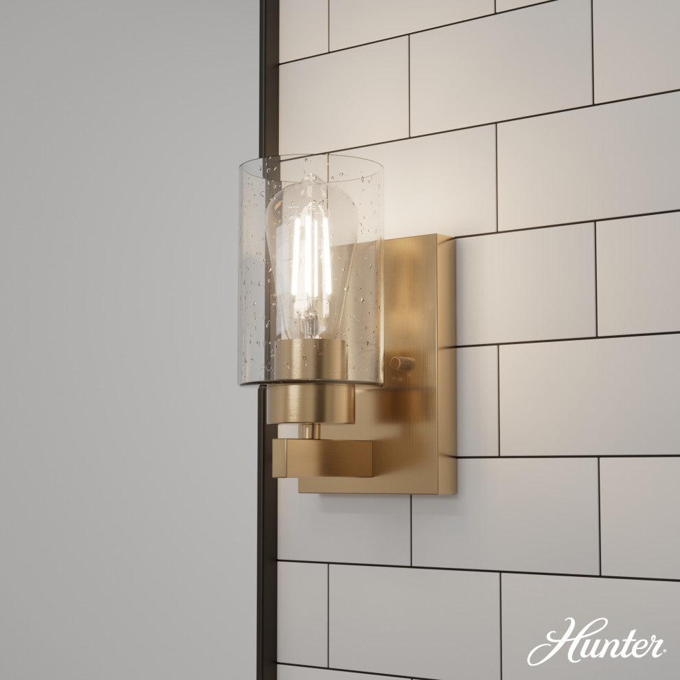 Hartland Alturas Gold With Seeded Glass 1 Light