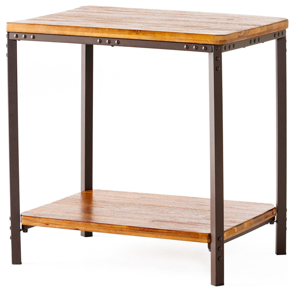 GDF Studio Moorhead Wood Finish End Table