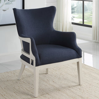 Uttermost 23753 Gordonston Blue Fabric Accent Chair