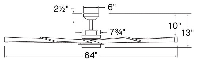 Hinkley Andros 64" Led Smart Fan, Matte White
