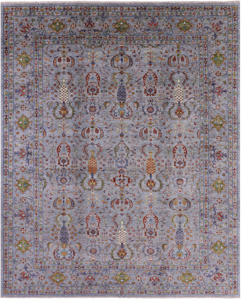 8' 3" X 10' 1" Hand Knotted Persian Tabriz Wool Rug Q10562
