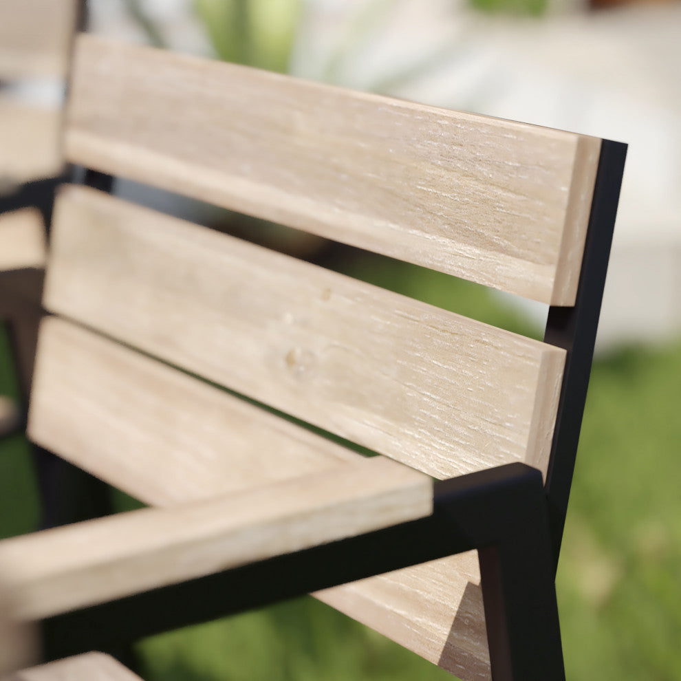 Acre Slatted Outdoor Chairs 2-Piece Set