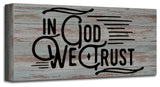 In God We Trust' Farmhouse Wrapped Canvas Textual Wall Art