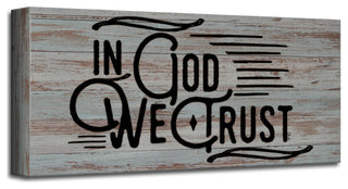In God We Trust' Farmhouse Wrapped Canvas Textual Wall Art