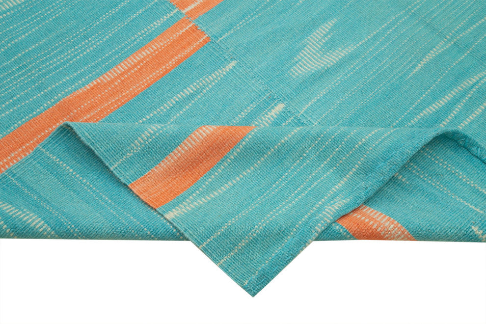 Rug N Carpet - Handmade Turkish 6' 9'' x 9' 4'' Flatweave Wool Kilim Rug