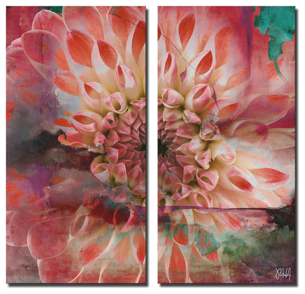 Painted Petals XXIX Canvas Wall Art, 30"x30" 2-Panels