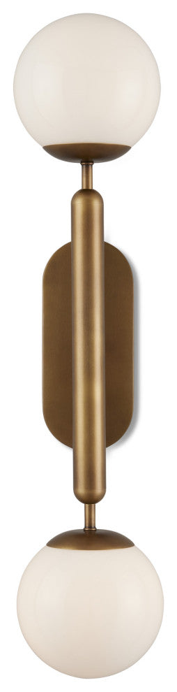 Barbican Double-Light Brass Wall Sconce