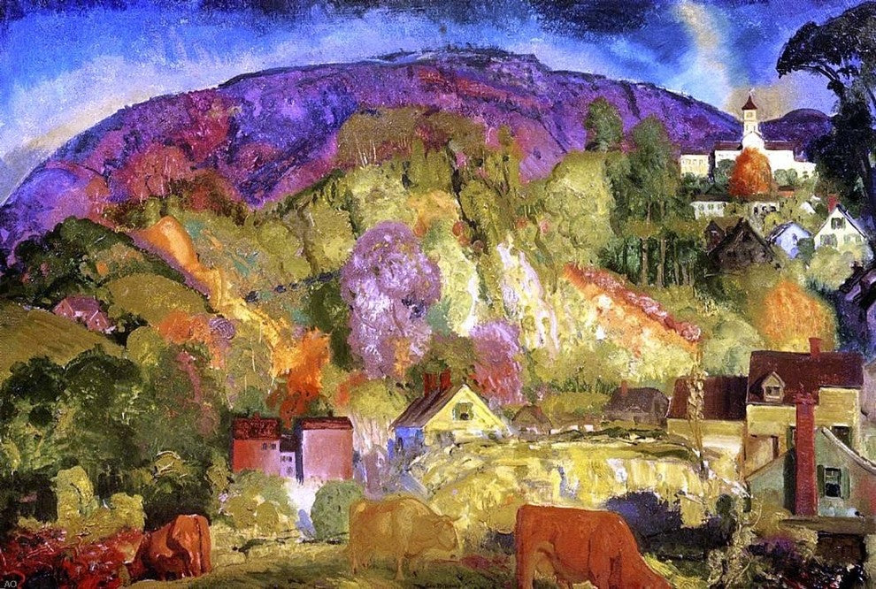 George Wesley Bellows A Village on the Hill Wall Decal