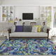 Indoor/Outdoor Seabreeze SZ14 Indigo Machine Washable 5' x 7'6" Rug