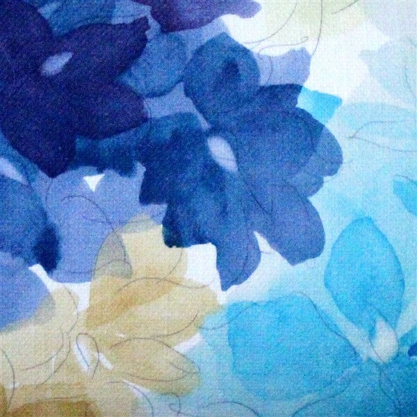 Pillow Decor - May Flower Blue Throw Pillow 12X20