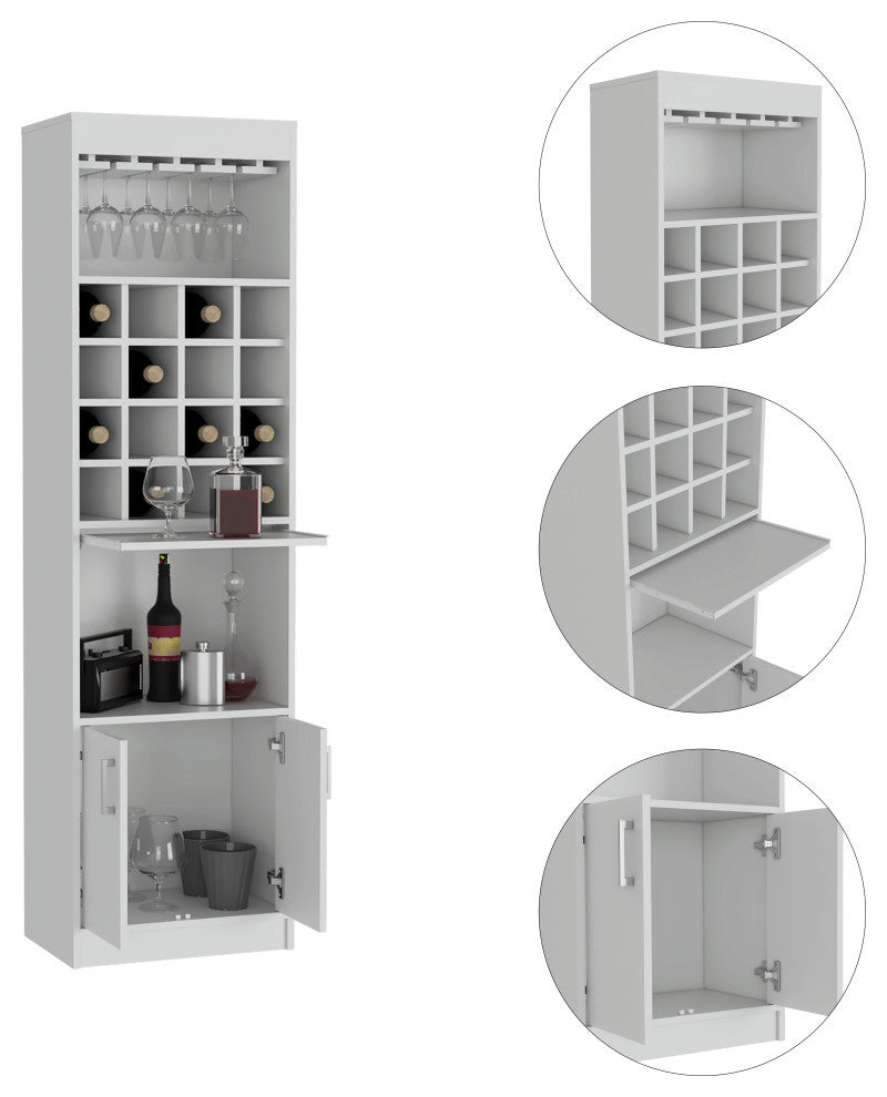 Illinois Bar Cabinet, White
