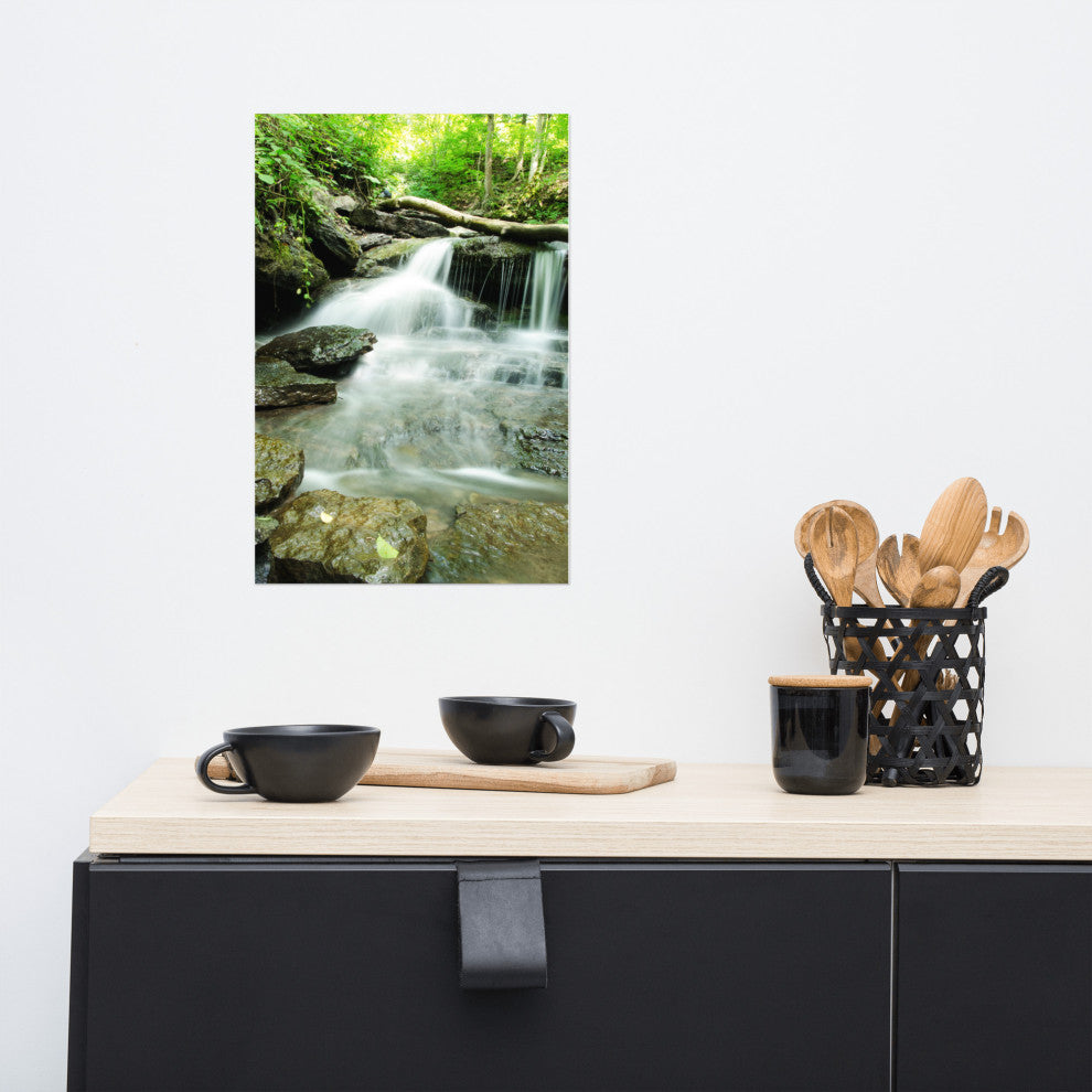 Pixley Falls 2 Landscape Photo, Waterfall Unframed Wall Art Print, 12" X 18"