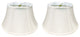 Royal Designs Shallow Drum Bell Bouillotte Lamp Shade, White, 11x17x10, Set of 2