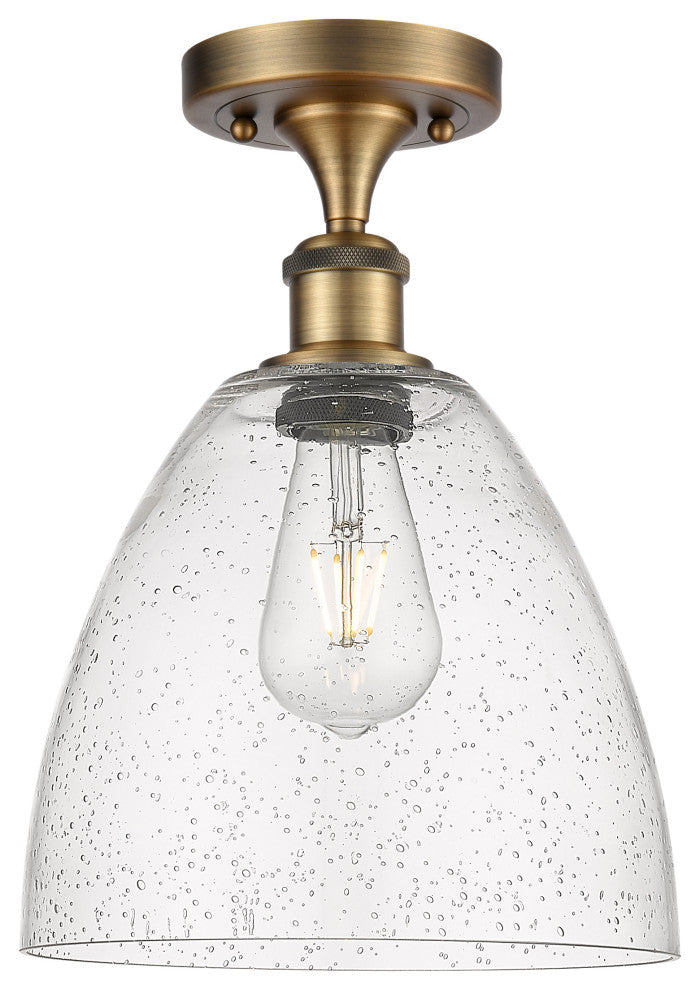 Innovations 516-1C-BB-GBD-94-LED 1 Light Semi-Flush Mount, Brushed Brass