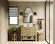 Home Living 36" Single Bathroom Vanity, Honey Brown With Backsplash