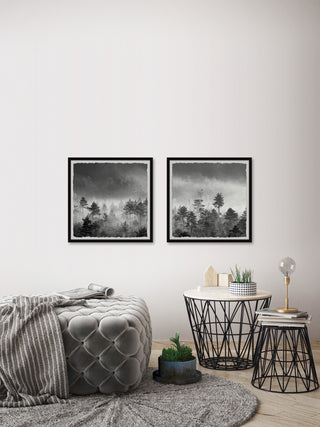 The Forest Spoke Diptych, 2-Piece Set, 12x12 Panels