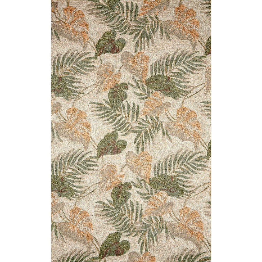 Ravella Tropical Leaf Indoor/Outdoor Rug Neutral, 5'x7'6"