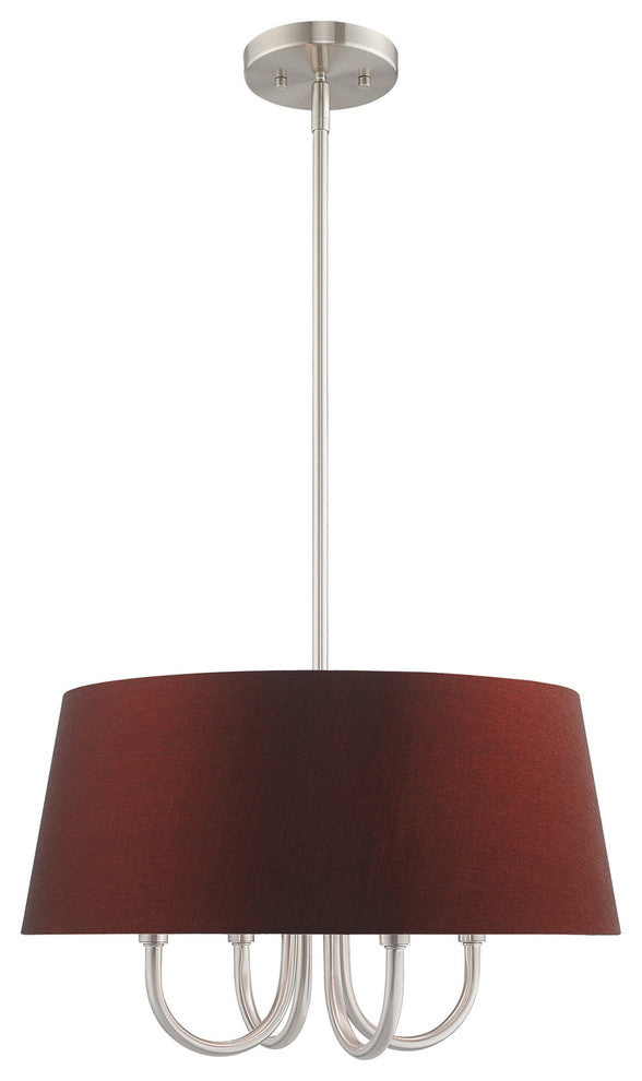 Livex Lighting Brushed Nickel 4-Light Pendant Chandelier