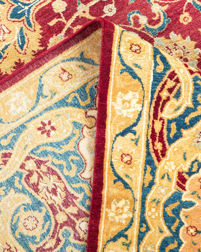 Zuri, One-of-a-Kind Hand-Knotted Area Rug Red, 8'1"x10'0"