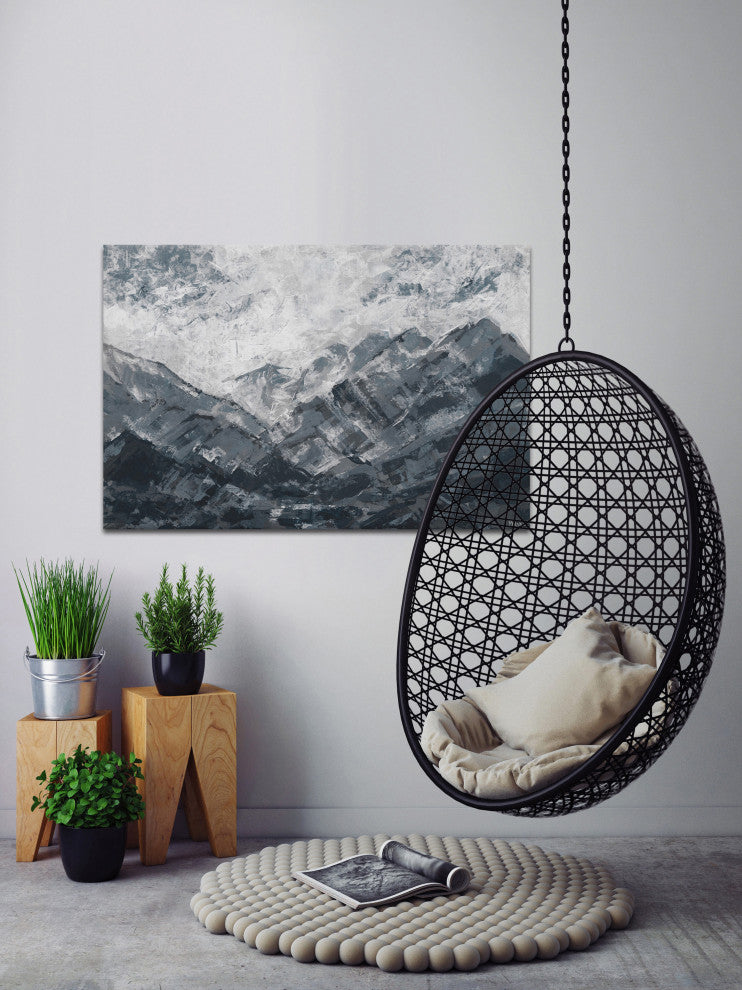 "Dark Ocean" Painting Print on Wrapped Canvas, 36"x24"