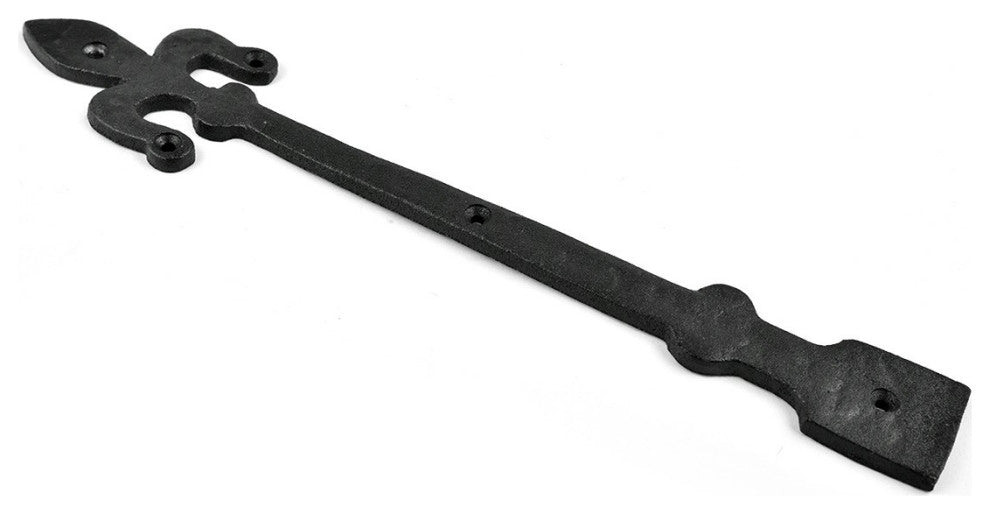 Decorative Door Strap Dummy Hinge 12" Fleur De Lis Antique Rustic Pack of 12