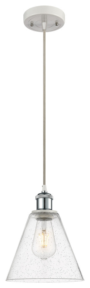 Innovations 516-1P-WPC-GBC-84 1-Light Mini Pendant, White, Polished Chrome
