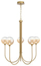 Iissa 5L 34" Gold Amber Chandelier
