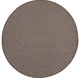 8' Brown Round Power Loom Area Rug