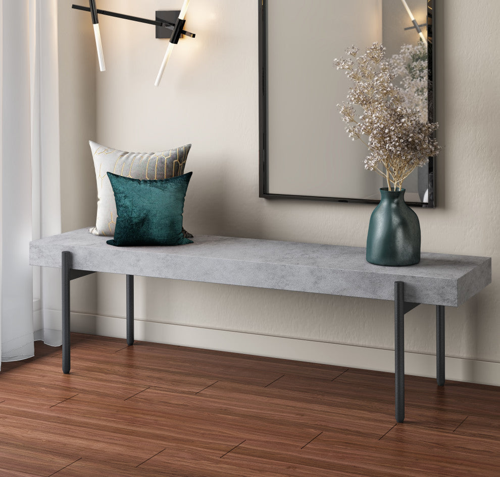 Modrest Timlin Modern Concrete and Metal Bench