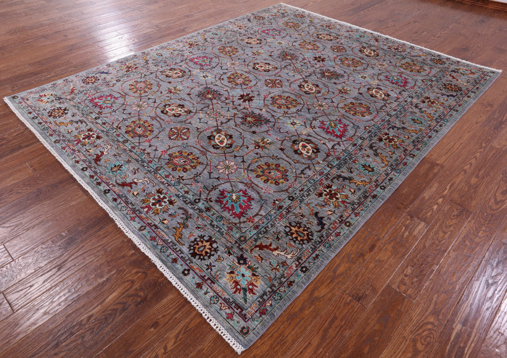 Persian Tabriz Handmade Wool Rug 8' 2" X 10' 1" Q11297