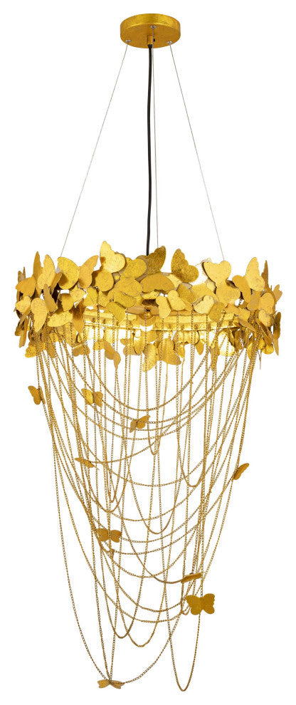 Butterfly Gold Chandelier