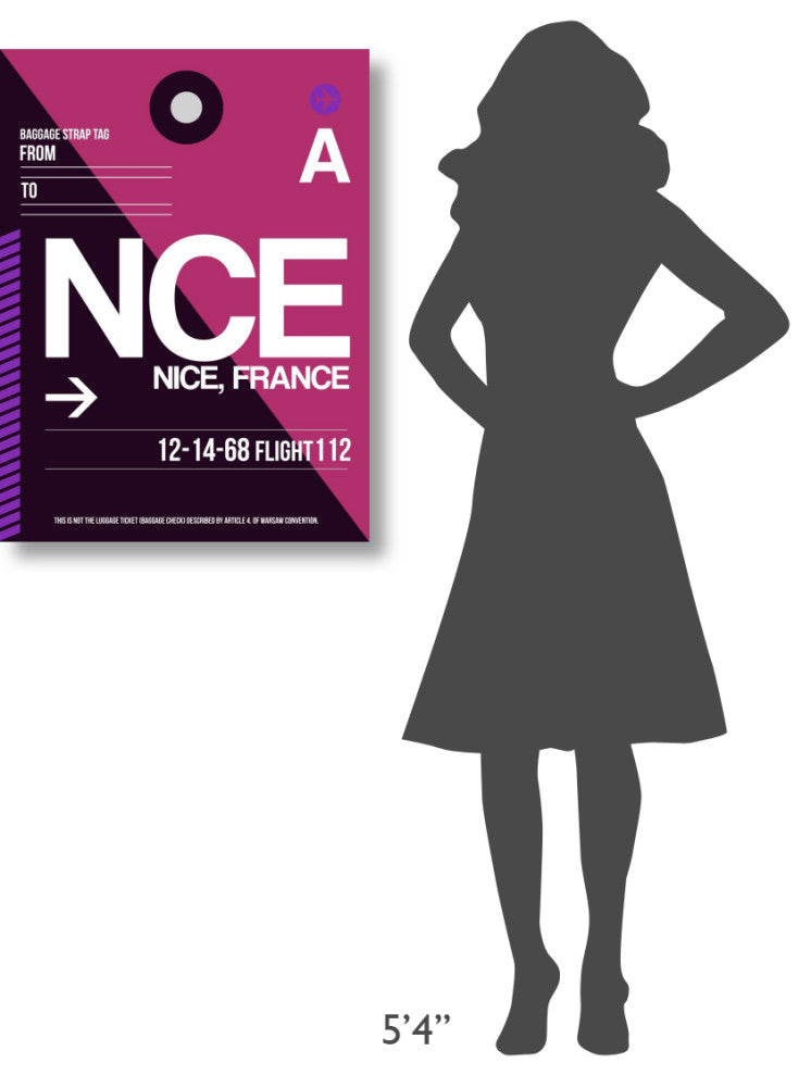 "NCE Nice Luggage Tag 1" Fine Art Print