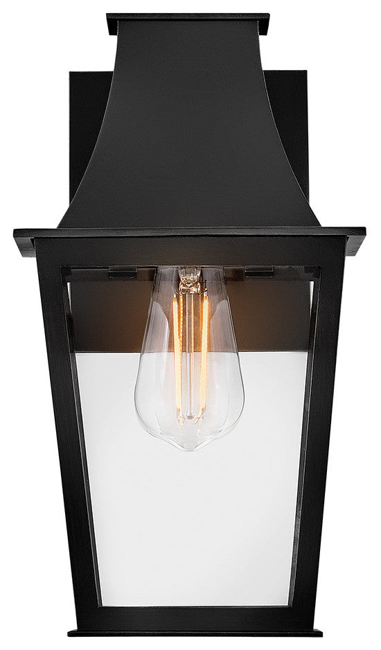 Hinkley Georgetown Small Wall Mount Lantern, Black