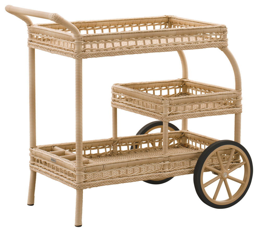 James Bar Cart, Natural Finish