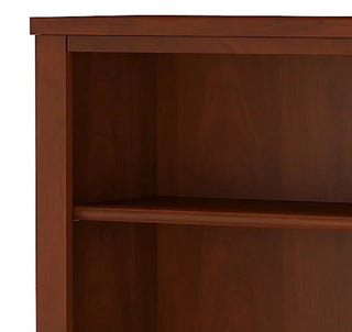 Transitional Bookcase, Tall Design With 5 Spacious Open Shelves, Hansen Cherry