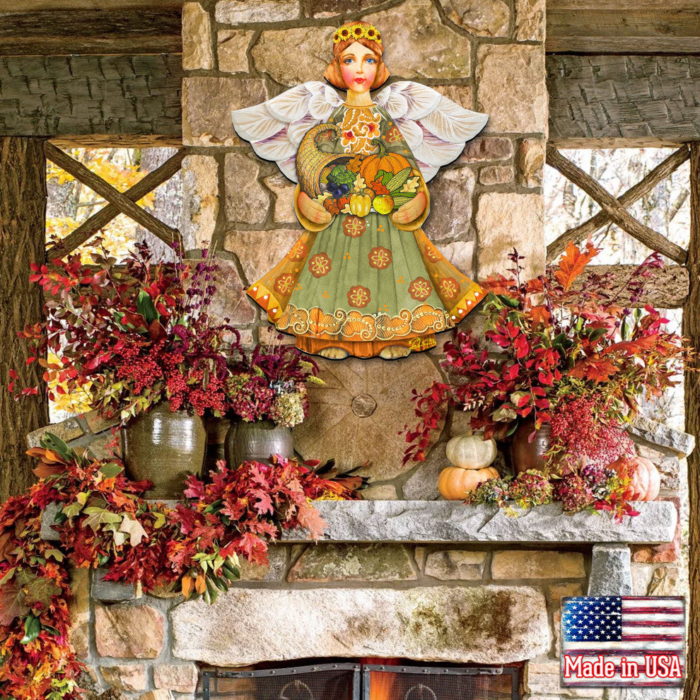 Fall Angel Door Hanger